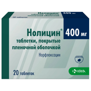 Купить: Нолицин 400 мг 20 шт таблетки покрытые пленочной оболочкой