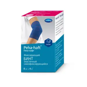 Купить Peha-Haft 4 м х 8 см бинт эластичный когезивный без латекса синий
