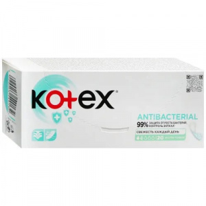 Купить: Kotex 20 шт прокладки ежедневные антибактериальные экстра тонкие
