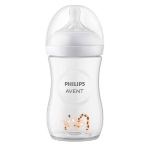 Купить: Philips Avent Natural Response 1+ SCY903/66 260 мл бутылочка для кормления медленный поток жираф