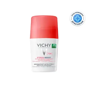 Купить Vichy 50 мл антиперспирант шариковый против избыточного потоотделения антистресс 72 ч