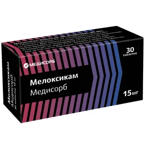 Купить Мелоксикам Медисорб 15 мг 30 шт таблетки