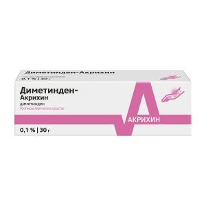 Купить: Диметинден-Акрихин 0,1 % 30 г гель для наружного применения