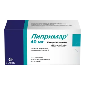 Купить Липримар 40 мг 100 шт таблетки покрытые пленочной оболочкой