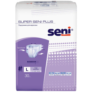 Купить: Seni Super Plus подгузники 30 шт размер L 7 капель