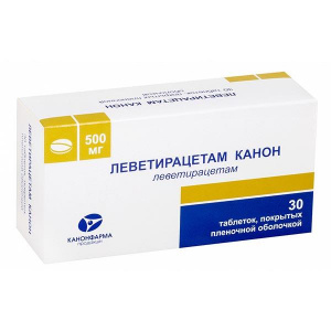 Купить: Леветирацетам-Канон 500 мг 30 шт таблетки покрытые пленочной оболочкой