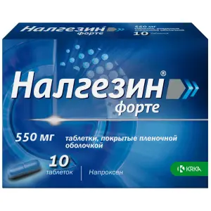 Купить Налгезин Форте 550 мг 10 шт таблетки покрытые пленочной оболочкой