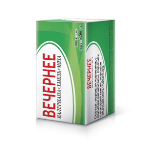 Купить: Вечернее Валериана+Хмель+Мята 200 мг 100 шт драже