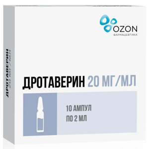 Купить: Дротаверин 20 мг / мл ампулы 2 мл 10 шт раствор для внутривенного и внутримышечного введения