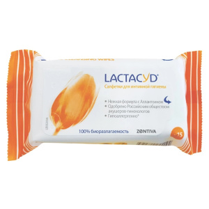 Купить: Lactacyd 15 шт салфетки для интимной гигиены