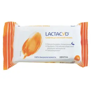 Купить Lactacyd 15 шт салфетки для интимной гигиены