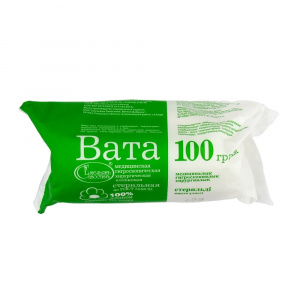 Купить: Вата хирургическая 100 г стерильная