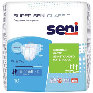 Купить: Seni Super Classic 10 шт подгузники размер S