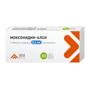 Купить Моксонидин-Алси 400 мкг 30 шт таблетки покрытые пленочной оболочкой