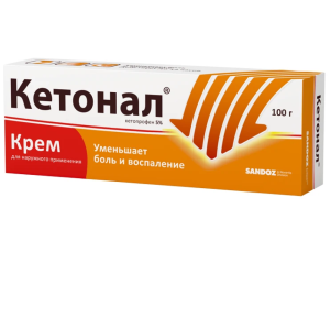 Купить: Кетонал 5% 100 г крем для наружного применения