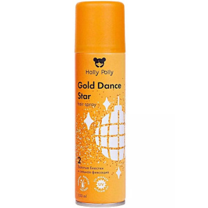 Купить: Holly Polly Gold Dance Star 150 мл лак для волос сильной фиксации с золотыми блёстками