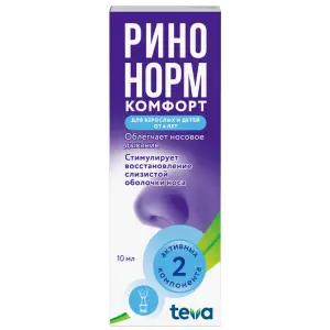 Купить Ринонорм Комфорт 0,1 мг + 5 мг 10 мл 90 доз спрей назальный