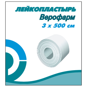 Купить: Верофарм 3 см x 500 см пластырь катушка