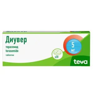 Купить Диувер 5 мг 20 шт таблетки