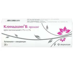 Купить Клиндацин Б пролонг 2 % + 2 % 20 г крем вагинальный туба