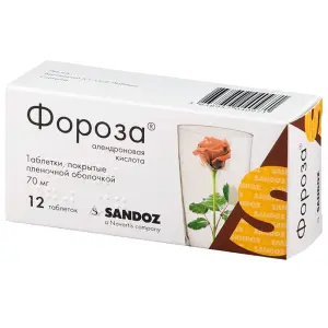 Купить Фороза 70 мг 12 шт таблетки покрытые пленочной оболочкой