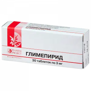 Купить Глимепирид таблетки 3мг №30