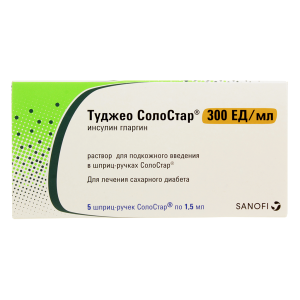 Купить: Туджео СолоСтар 300 ЕД/мл 1,5 мл 5 шт раствор для подкожного введения шприц-ручка