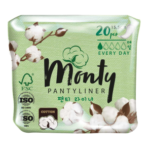 Купить: Monty Pantyliner 20 шт прокладки ежедневные