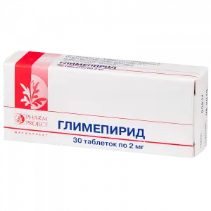 Купить Глимепирид 2 мг 30 шт таблетки