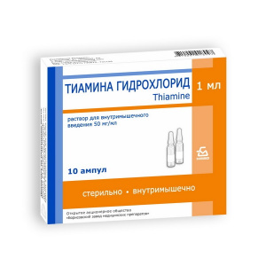 Купить: Тиамин 5 % 1 мл 10 шт раствор для внутримышечного введения