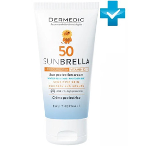 Купить: Dermedic Sunbrella Baby SPF 50 50 мл крем для лица солнцезащитный солнцезащитный детский