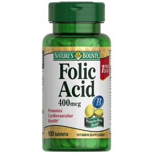 Купить: Nature's Bounty Фолиевая кислота 400 мкг 100 шт таблетки
