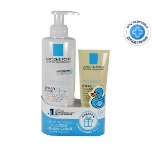Купить La Roche-Posay Lipikar набор для сухой и атопичной кожи 400 мл АП+М бальзам + 100 мл масло очищающее АП+