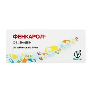Купить Фенкарол 25 мг 20 шт таблетки