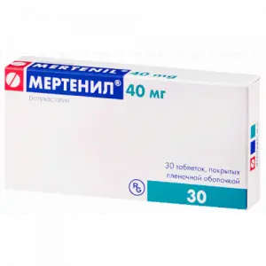 Купить Мертенил 40 мг 30 шт таблетки покрытые пленочной оболочкой