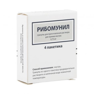 Купить: Рибомунил гранулы д/р-ра внутр 750мг №4