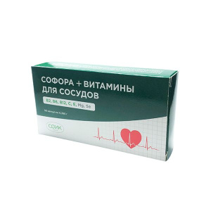 Купить: Витамины для сосудов Софора+ 30 шт капсулы