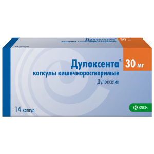 Купить: Дулоксента 30 мг 14 шт капсулы