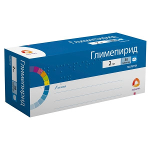 Купить: Глимепирид 2 мг 30 шт таблетки