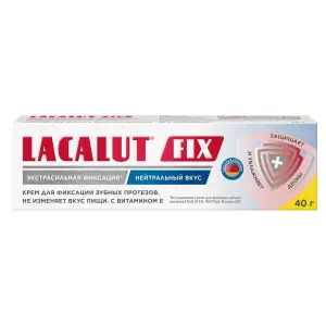 Купить Lacalut Fix 40 г крем для фиксации зубных протезов нейтральный вкус
