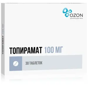 Купить Топирамат 100 мг 30 шт таблетки покрытые пленочной оболочкой