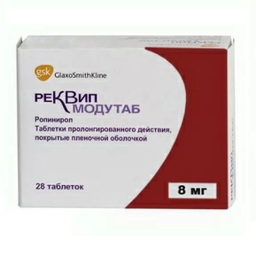 Купить: Реквип Модутаблетки 8 мг 28 шт таблетки с пролонгированным высвобождением покрытые пленочной оболочкой