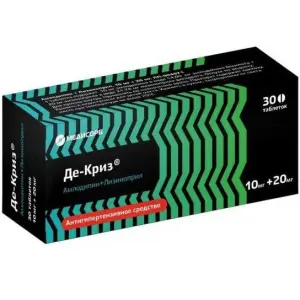 Купить Де-Криз 10 мг + 20 мг 30 шт таблетки