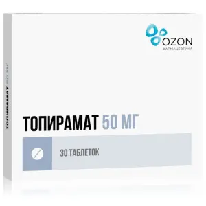 Купить Топирамат 50 мг 30 шт таблетки покрытые пленочной оболочкой