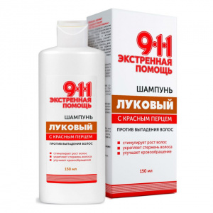 Купить: 911 Луковый шампунь 150 мл против выпадения волос с красным перцем