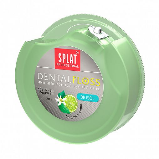 Купить Splat Professional Dental Floss 30 м нить зубная бергамот и лайм