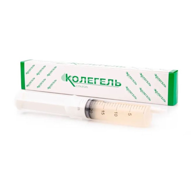 Купить Колетекс-гель-ДНК 20 г гидрогелевый на основе альгината натрия с деринатом стерильный шприц