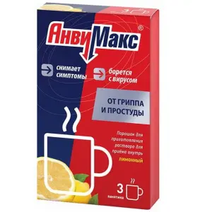 Купить АнвиМакс 5 г 3 шт порошок для приготовления раствора для приема внутрь лимон