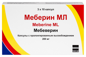 Купить: Меберин МЛ 200 мг 30 шт капсулы пролонгированного действия