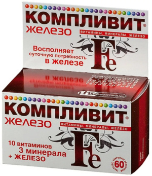 Купить: Компливит Железо 60 шт таблетки покрытые оболочкой